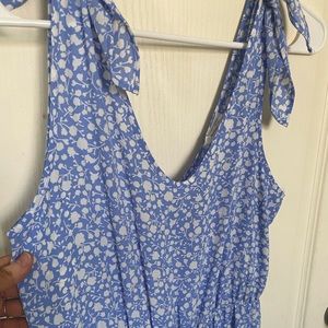 Sienna Sky Floral Blue and White Tiered Maxi Dress